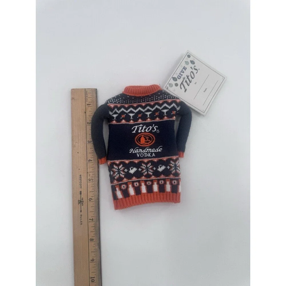 Titos Handmade Vodka Mini Ugly Christmas Sweater Bottle Cover Collectible Koozie